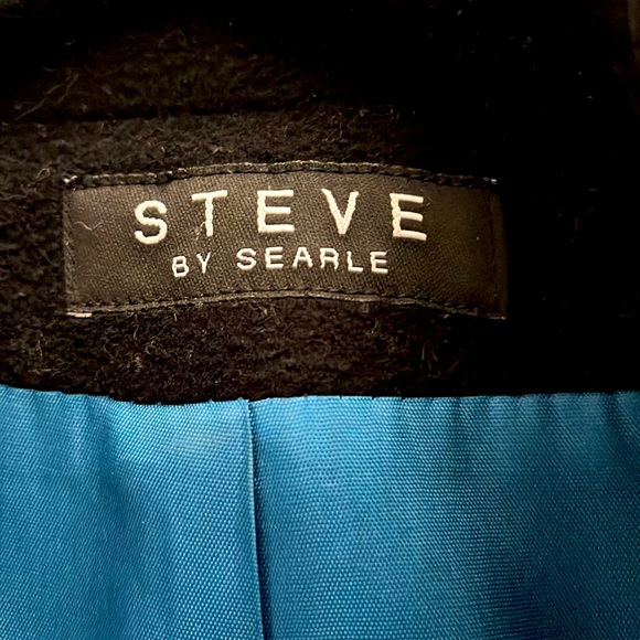 STEVE BY SEARLE Black Wool Coat - Picture 5 of 7
